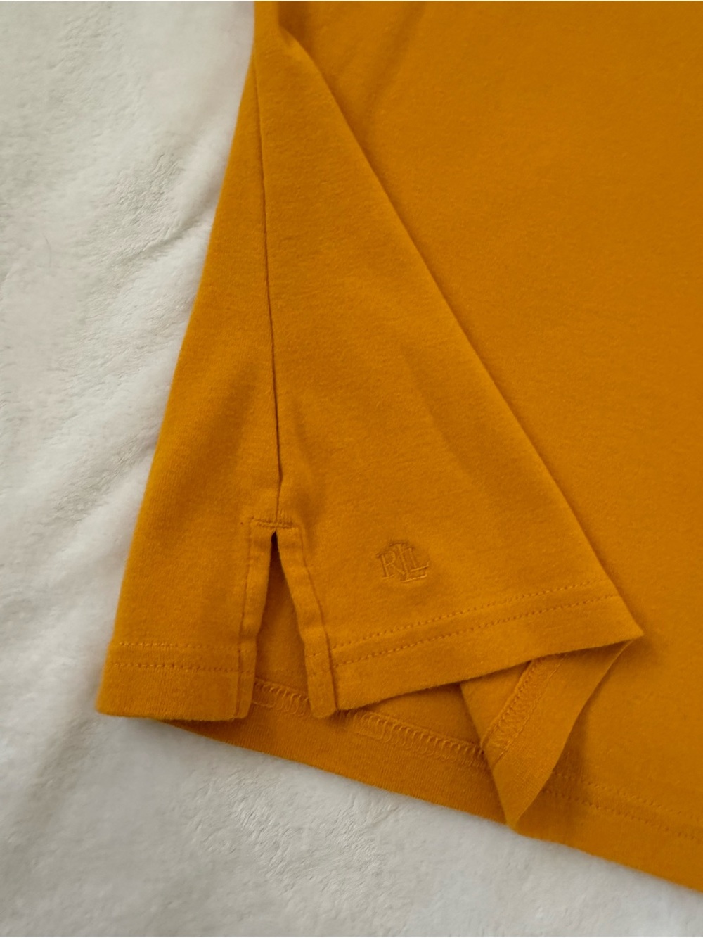 Lauren Ralph Lauren Mustard Boat Neck Top Quiet Luxury Preppy S - Picture 3 of 11